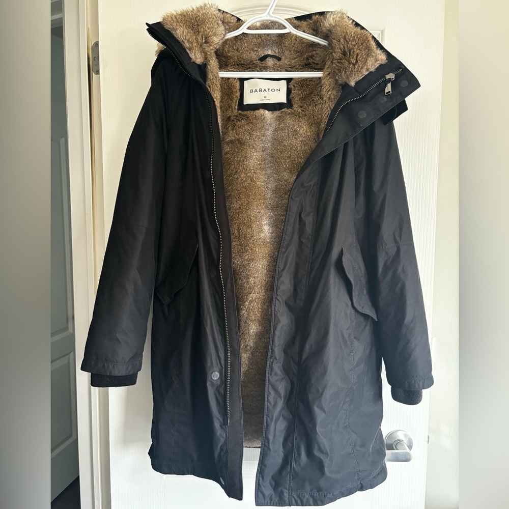 Aritzia Babaton Oskar Parka in Black